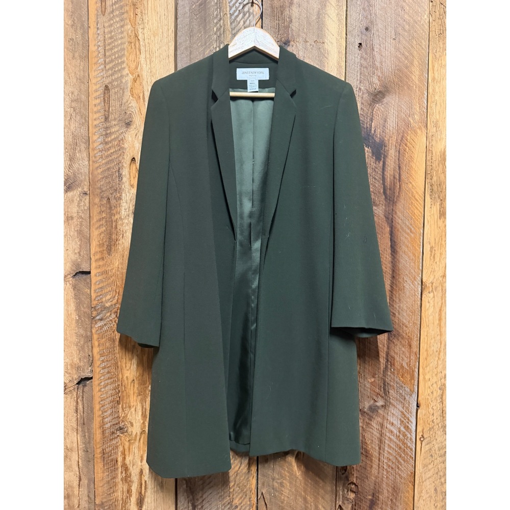 Vintage Jones New York Womens 10P 12P Wool Blazer Skirt Suit Dark Academia